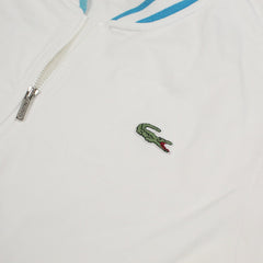 Lacoste Vintage Pullunder in Weiß Blau Größe L