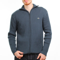 Lacoste Vintage Strickjacke - Farbe: Olive - Größe: L - VintageR2