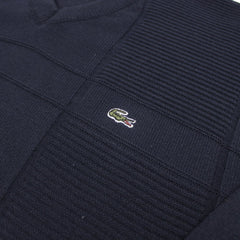 Lacoste Vintage V-Neck Knit Sweater - Farbe: Navy - Größe: XL - VintageR2