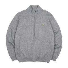 Lacoste Woll Strickjacke in Grau Größe L
