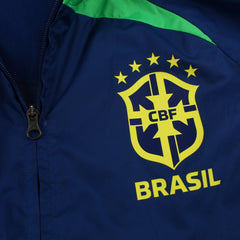 Nike Brasilien Vintage Regenjacke in Marineblau Grün Gelb Größe M