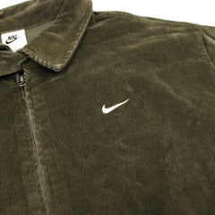 Nike Harrington leichte Jacke Cord Velour - Farbe: Olive - Größe: L - VintageR2