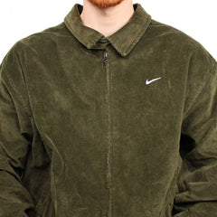 Nike Harrington leichte Jacke Cord Velour - Farbe: Olive - Größe: L - VintageR2
