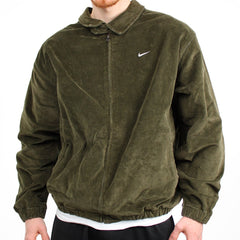 Nike Harrington leichte Jacke Cord Velour - Farbe: Olive - Größe: L - VintageR2