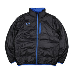 Nike Inter Mailand Vintage Winterjacke in Schwarz Blau Größe L