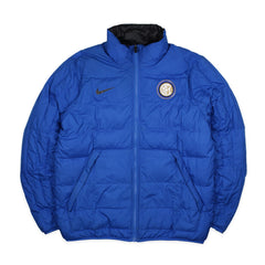 Nike Inter Mailand Vintage Winterjacke in Schwarz Blau Größe L