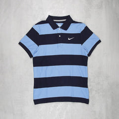 Nike Polo Shirt Solo Swoosh Vintage - Farbe: LightSkyBlue - Größe: M - VintageR2