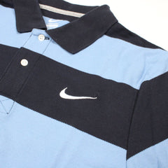 Nike Polo Shirt Solo Swoosh Vintage - Farbe: LightSkyBlue - Größe: M - VintageR2