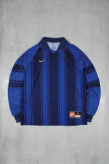 Nike Solo Swoosh Longsleeve Polo - Farbe: Navy - Größe: M - VintageR2