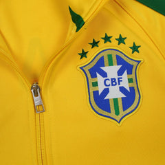 Nike Vintage Brasilien Trainingsjacke in Gelb Grün Größe S