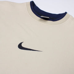 Nike Vintage Center Swoosh Pullover - Farbe: Beige - Größe: XL - VintageR2