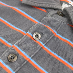 Nike Vintage Polo Shirt Gestreift - Farbe: Grey - Größe: L - VintageR2