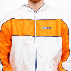 Nike Vintage Regenjacke Spellout - Farbe: White - Größe: M - VintageR2