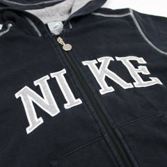 Nike Vintage Spellout College Hoodie Sweatjacke - Farbe: Black - Größe: S - VintageR2