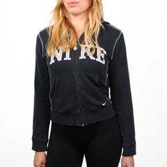 Nike Vintage Spellout College Hoodie Sweatjacke - Farbe: Black - Größe: S - VintageR2
