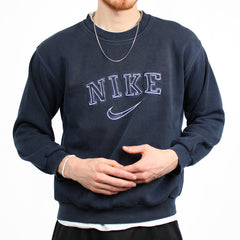 Nike Vintage Spellout Sweater - Farbe: Navy - Größe: S - VintageR2