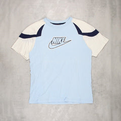 Nike Vintage Spellout T - Shirt - Farbe: LightSkyBlue - Größe: M - VintageR2