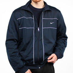 Nike Vintage Trackjacket Solo Swoosh Streifen - Farbe: Navy - Größe: L - VintageR2