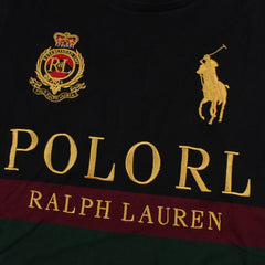 Polo Ralph Lauren Vintage T-Shirt in Schwarz Grün Rot Größe M