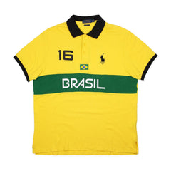 Ralph Lauren Brasil Chief Keef Polo in Gelb Grün Größe XL