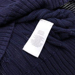 Ralph Lauren dünner Pullover mit Zopfmuster - Farbe: Navy - Größe: M - VintageR2