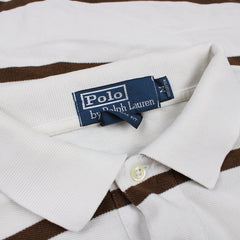 Ralph Lauren gestreiftes Polohemd - Farbe: White - Größe: M - VintageR2