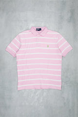 Ralph Lauren Polo Shirt gestreift - Farbe: Pink - Größe: M - VintageR2
