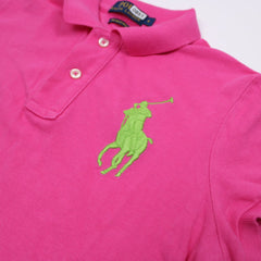 Ralph Lauren Polokleid großer Reiter - Farbe: Pink - Größe: S - VintageR2