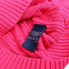 Ralph Lauren Strickpullover V-Kragen mit Zopfmuster - Farbe: Pink - Größe: M - VintageR2