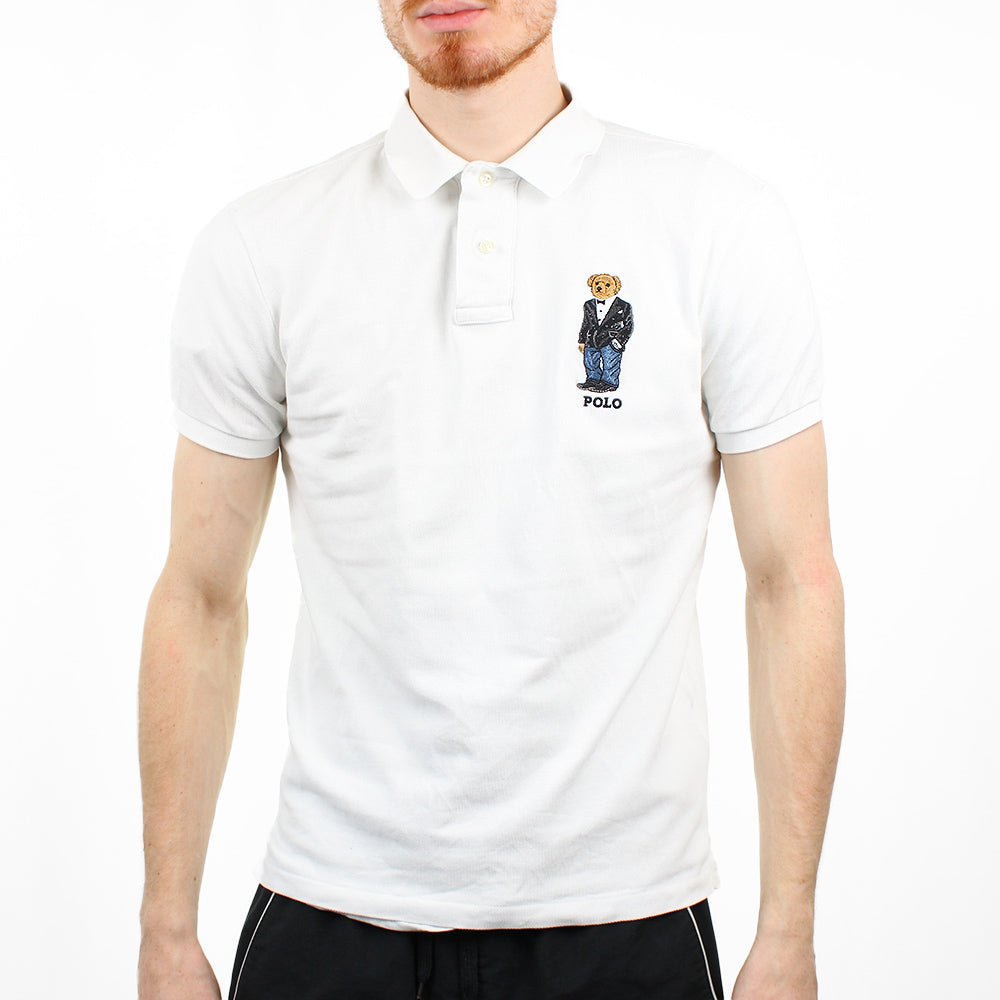 Ralph Lauren Teddybär Polo Shirt - Farbe: White - Größe: S - VintageR2