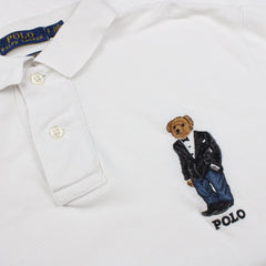 Ralph Lauren Teddybär Polo Shirt - Farbe: White - Größe: S - VintageR2
