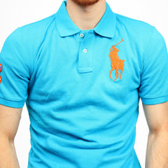 Ralph Lauren Vintage Big Pony Chief Keef Polo - Farbe: LightSkyBlue - Größe: S - VintageR2