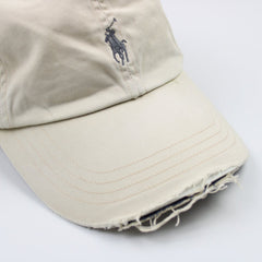 Ralph Lauren Vintage Cap Trashed - Farbe: Beige - Größe: One Size - VintageR2