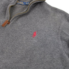 Ralph Lauren Vintage Half-Zip Troyer - Farbe: Grey - Größe: S - VintageR2