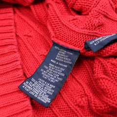 Ralph Lauren Vintage Pullover mit Zopfmuster - Farbe: Red - Größe: S - VintageR2