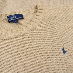 Ralph Lauren Vintage Strickpullover - Farbe: Beige - Größe: M - VintageR2