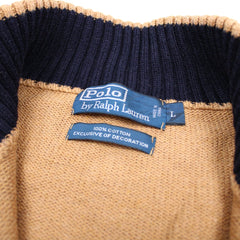 Ralph Lauren Vintage Strickpullover Troyer - Farbe: Peru - Größe: L - VintageR2