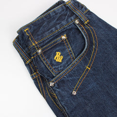 Roca Wear Vintage Baggy Y2K Stitching Jeans - Farbe: Navy - Größe: S - VintageR2