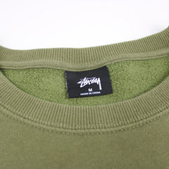 Stüssy middle Logo Pullover - Farbe: Olive - Größe: M - VintageR2