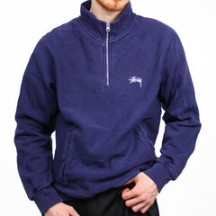 Stüssy Vintage Troyer Pullover Half - Zip - Farbe: Navy - Größe: M - VintageR2