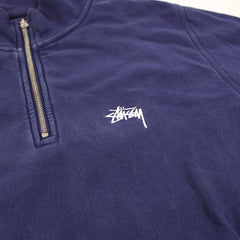 Stüssy Vintage Troyer Pullover Half - Zip - Farbe: Navy - Größe: M - VintageR2