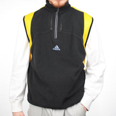 Adidas 2-in-1 Fleece Weste - Farbe: Black - Größe: L - vintageR2