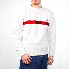 Adidas Vintage Knit Sweater - Farbe: Beige - Größe: L - VintageR2