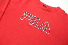 Fila Vintage Spellout Sweater - Farbe: Red - Größe: XL - vintageR2