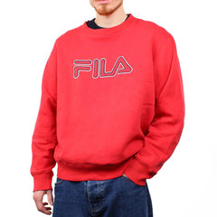 Fila Vintage Spellout Sweater - Farbe: Red - Größe: XL - VintageR2