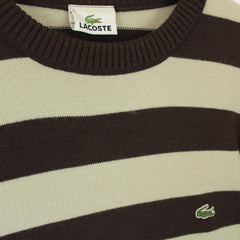 Lacoste gestreifter Vintage Sweater - Farbe: Beige - Größe: L - vintageR2