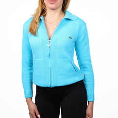 Lacoste Vintage Troyer - Farbe: Turquoise - Größe: M - vintageR2