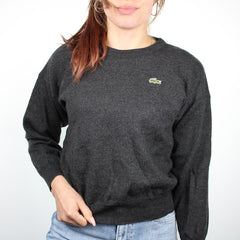 Lacoste Vintage Woll Sweater - Farbe: Grey - Größe: S - vintageR2