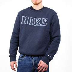 Nike Spellout Sweater - Farbe: Navy - Größe: M - VintageR2