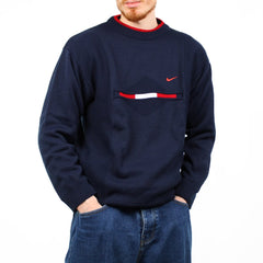 Nike Vintage Knit Sweater - Farbe: Navy - Größe: L - VintageR2